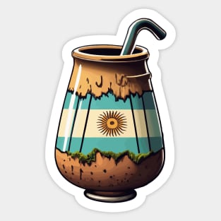 Yerba Mate Argentina Flag Sticker